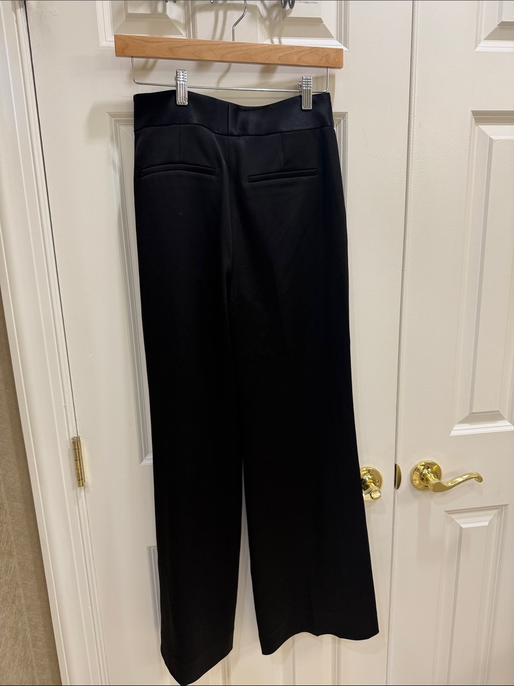 Alice + Olivia Black Wide-Leg Trousers - Picture 4 of 4